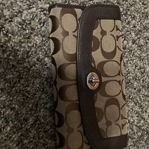 Coach tan colored wallet